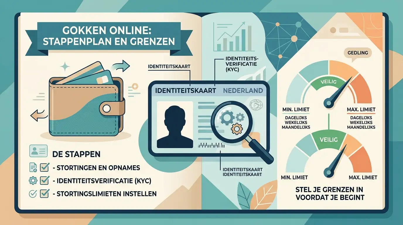 Illustratie van betaalcontrole met saldo, limiet en identiteitscheck
